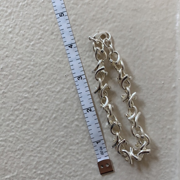 Silver XOX Chain Necklace & Matching Bracelet - Picture 12 of 14